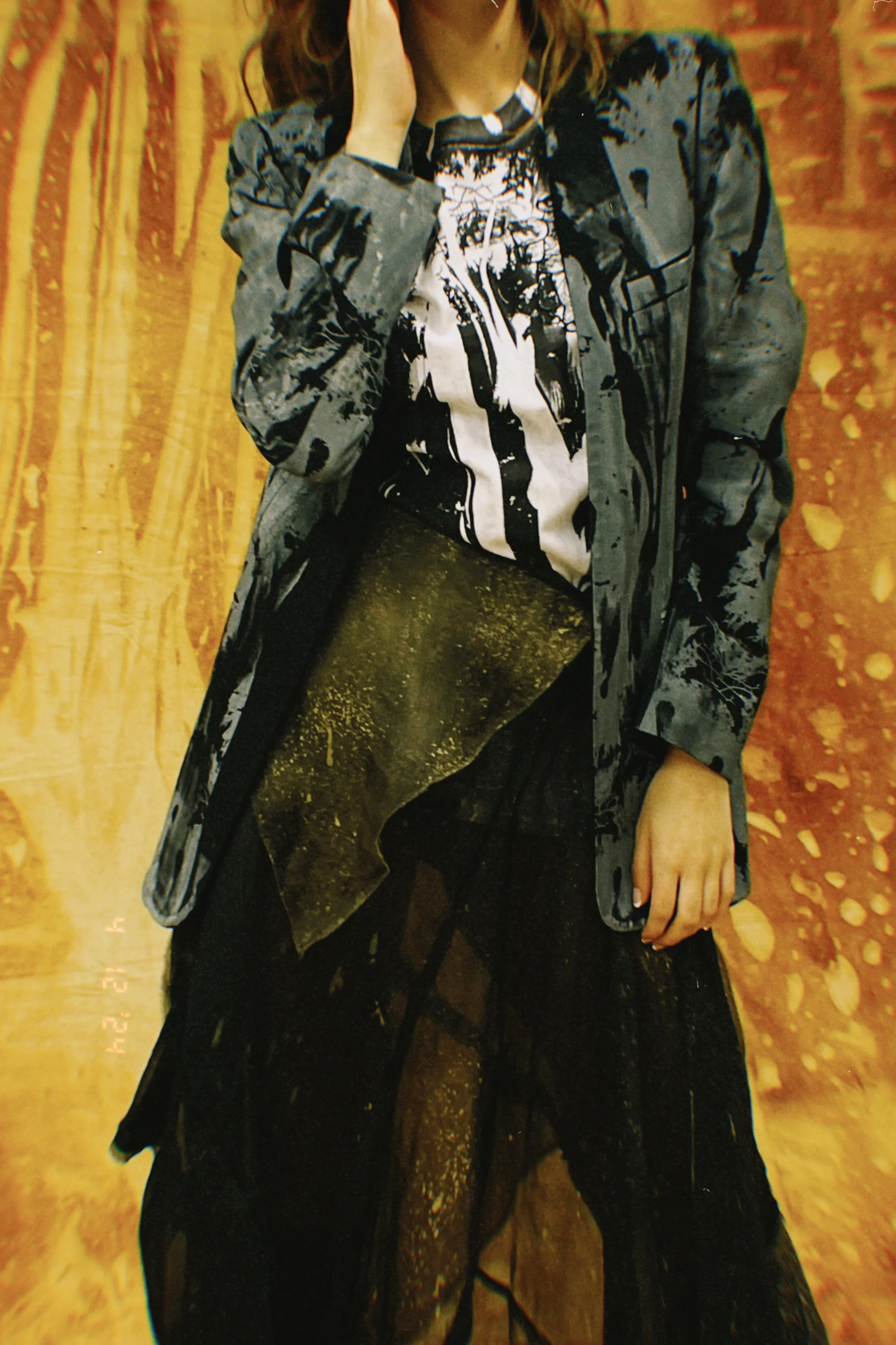 【DISCERNMENT】Cento Pigment Stripe T-Shirt L7 ESTUDIO - Textile art + shop